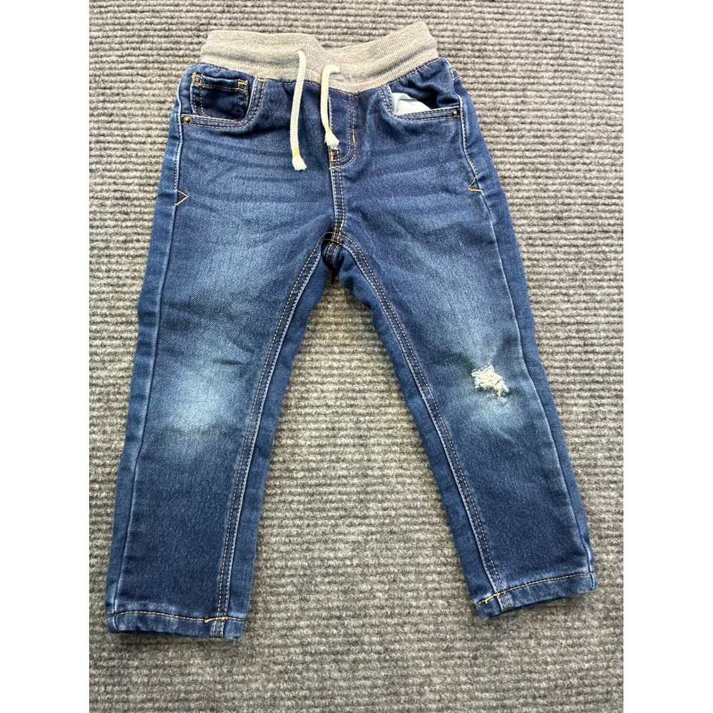 Cat & Jack Toddler Boys Relaxed Fit Distressed Jeans Blue 3T Medium Wash Denim